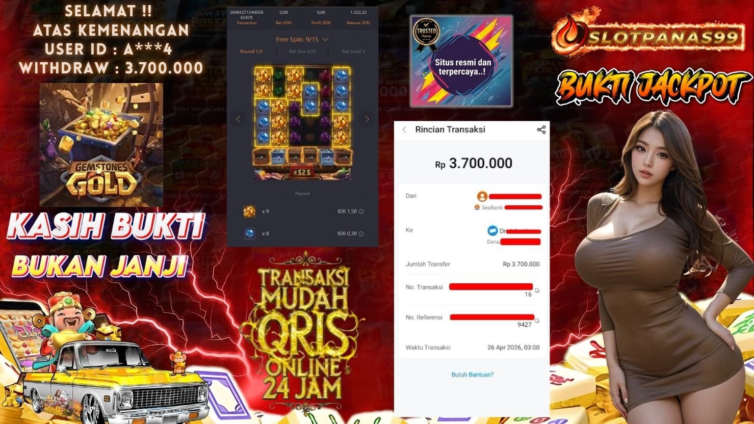 SLOTPANAS99 JACKPOT SLOT GEMSTONES GOLD